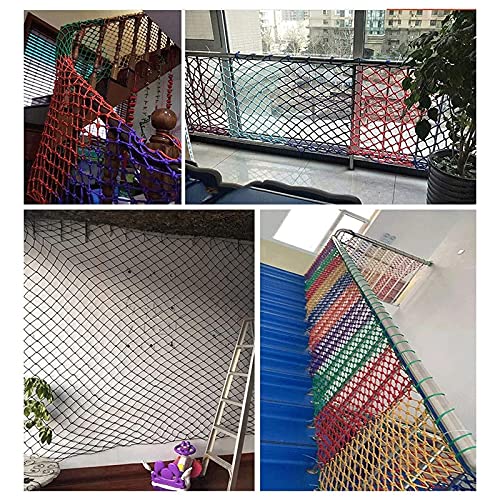 Red de Seguridad para niños, Red de protección de escaleras, Red de Valla de balcón, Red para Gatos, Red de Escalada para hamacas Columpios para Exteriores, Red Decorativa Tejida de Nailon de Colore