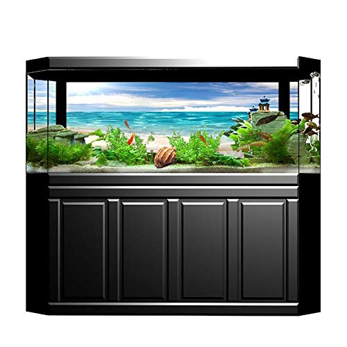 Redxiao Póster Decorativo Impermeable para pecera, decoración de Paisaje, Pegatina de Fondo de Acuario Duradera, Alta Transparencia para pecera Aquaridum(61 * 41cm)