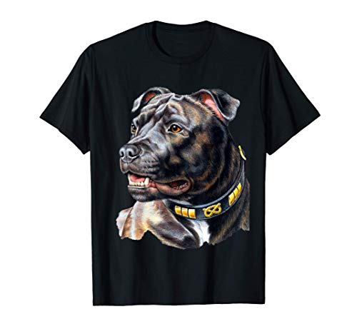 Retrato Rostro Amante Del Perro American Staffordshire Bull Camiseta