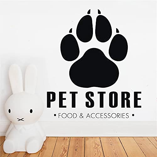 Rgzqrq Salón de peluquería para Mascotas Etiqueta de Cuatro Garras Tienda de Mascotas Perro Gato Clínica Veterinaria Animal Mejor Amigo Etiqueta de la Pared 110x126cm