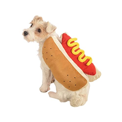 RJXKAP Disfraces para Perros Hot Dog Pet Dog Traje Traje Ropa Linda Cat Puppy Traje Mostaza for Pequeño Perro Medio Mascota Cosplay Ropa Dog Fantasía Vestido 179 (Color : 1, Size : S)