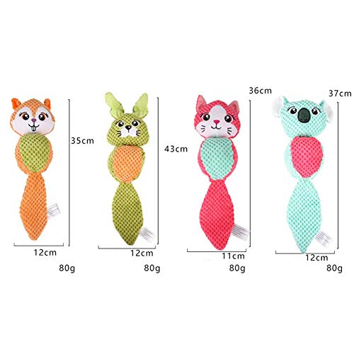 RKWEI Juguete De Peluche Chirrido,Juguetes para Perros Juguete De Peluche Juguete Suave Mono Pequeño Juguetes para Masticar Cachorro Sonido De Peluche Tortuga Pez Payaso Ganado Pet-C