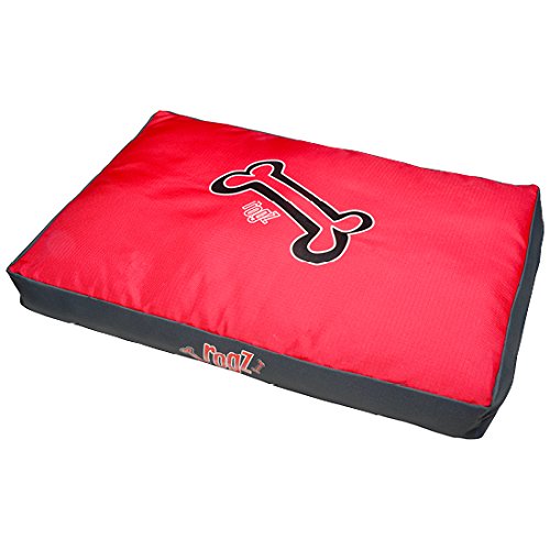 Rogz FPL de CC Flat PODZ/Cama para Perros, L, Color Rojo