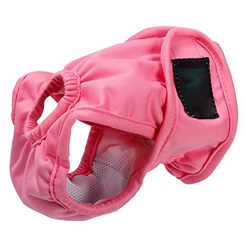 Ropa interior para perros Pantalones sanitarios reutilizables de algodón para mascotas, pantalones transpirables para cachorros, pantalones fisiológicos, ropa interior (rosa, mediano)