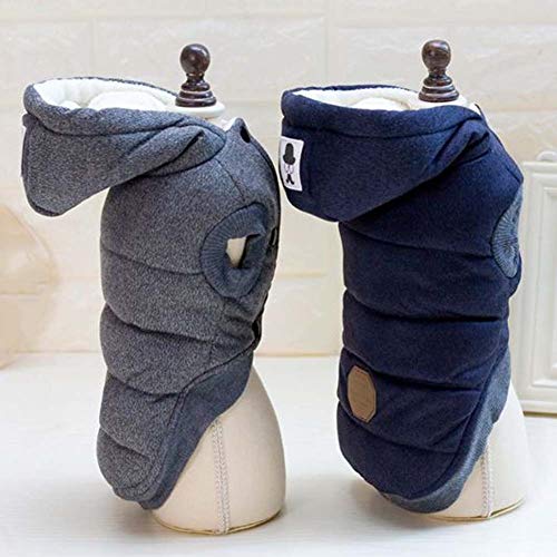 Ropa para mascotas abrigos para mascotas pequeñas, chaquetas cálidas para cachorros de doble capa de pelo de cordero adecuado para la ropa de ocio de otoño y invierno, gris, xxx-large