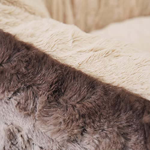 Rosewood 40 guiños Snuggle Mascota Cama, Gris/Crema P