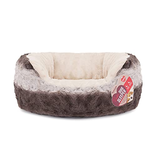 Rosewood 40 guiños Snuggle Mascota Cama, Gris/Crema P