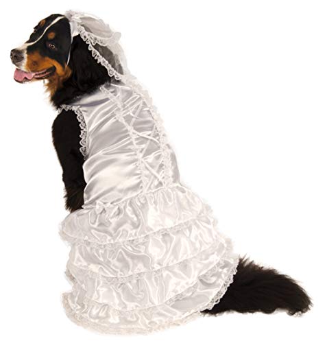 Rubies Rubie'S Big Dog Bride Costume, XXL Oficial de Novia s, Disfraz de Boda para Mascota, Talla, Blanco