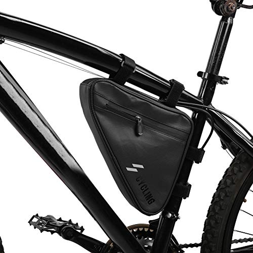 Ruiqas Bicicleta Triángulo Bolsa Resistencia al desgarro Triangular Bicicletas Hervidor Frente Viga Bolsa Bicicleta Marco Ciclismo Teléfono Móvil Bolsa