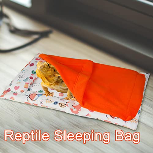 Saco de dormir de dragón barbudo Juego de manta de reptiles lagartos, saco de dormir de lagartos, cama de reptil impermeable con almohada, accesorios de dragón barbudo para lagarto Gecko dragón barbud