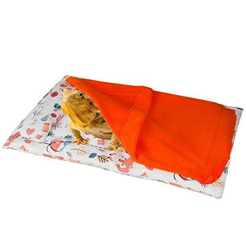 Saco de dormir de dragón barbudo Juego de manta de reptiles lagartos, saco de dormir de lagartos, cama de reptil impermeable con almohada, accesorios de dragón barbudo para lagarto Gecko dragón barbud