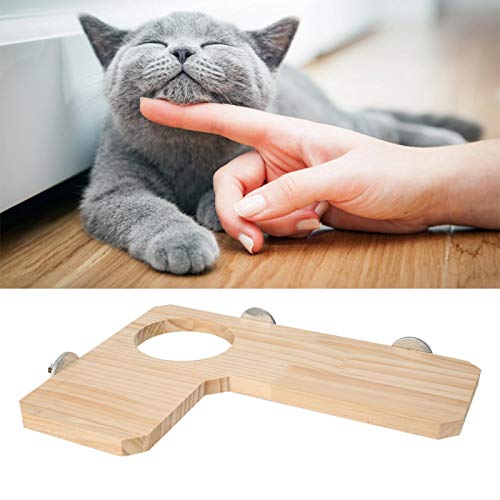 SALUTUYA Trampolín de Conejo, trampolín de Totoro de mi Vecino, Plataforma de Soporte de Madera Natural para Mascotas, trampolín de Animales pequeños