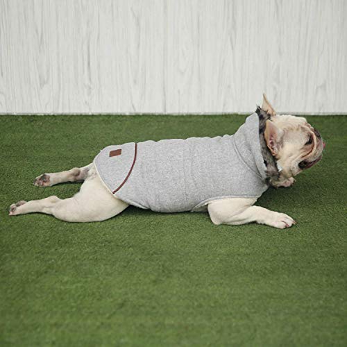 saxz El Abrigo para Perros Más Cálido, Ropa para Mascotas Chaqueta De Chaleco De Lana Cálida para Cachorros De Invierno Al Aire Libre(Color:Gris,Size:Medio)