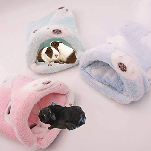 saxz Saco De Dormir para Hámster Conejillo De Indias Invierno Cálido Casa Cama Hamaca De Algodón Lavable Animales Pequeños Jaula Nido Colgante para Rata Erizo Chinchilla(Color:Rosado,Size:Medio)