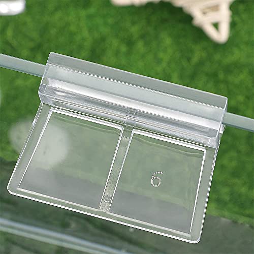 SDFSA 20 Piezas Acuario Clip de Soporte, Soporte de Acrílico para Pecera, Acuario Tanque de Clip de Soporte, 6 mm Claro Acrílico Universal Soporte de La Cubierta del Acuario para Acuarios Sin Montura