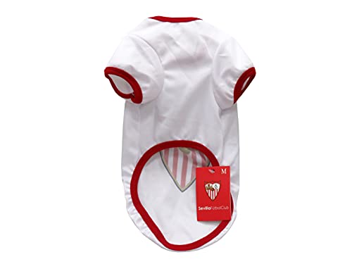 Sevilla FC Camiseta para Perros Talla M, Blanco