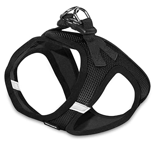 SHAIYOU Arnés De Aire para Perros con Escalones: Malla para Todo Clima, Arnés De Chaleco con Escalones para Perros Pequeños Y Medianos (XS,Negro)