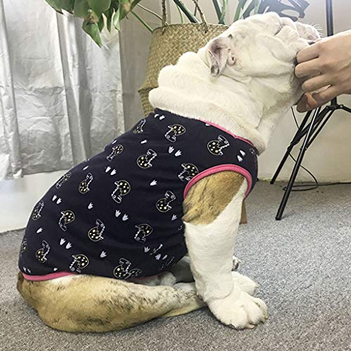 SHAO1 Chaquetas para Perros, Pequeño Dinosaurio Chaleco De Perrito Bulldog Inglés Ley Fat Dog Perro Bully,L