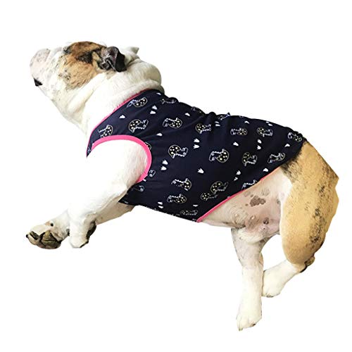 SHAO1 Chaquetas para Perros, Pequeño Dinosaurio Chaleco De Perrito Bulldog Inglés Ley Fat Dog Perro Bully,L