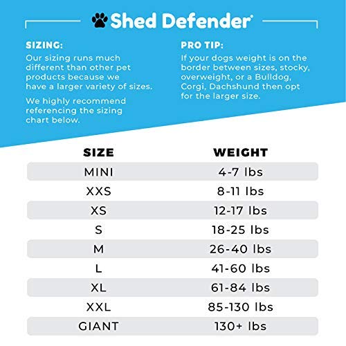 Shed Defender - Perro Onesie/estética - Contiene el derramamiento de Pelo de Perro, Reducir la ansiedad, Reemplazar Cono Médico (L (45-65 lbs.),Negro)