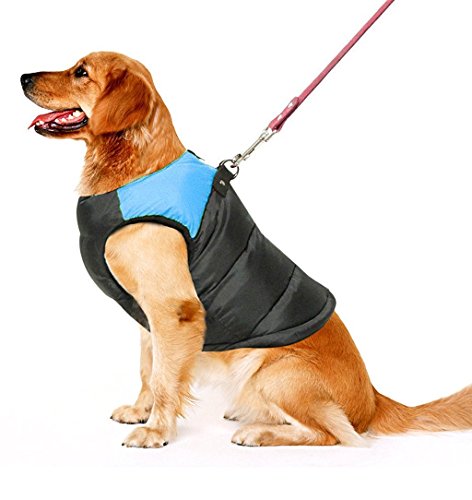 Shinmax Pequeña Capa de la Chaqueta del Perro a Prueba de Agua, la Lana Forrada para el Calor, Protector de Pecho Puffer Perro de Animal Doméstico del Perrito del Chaleco para el Otoño Invierno