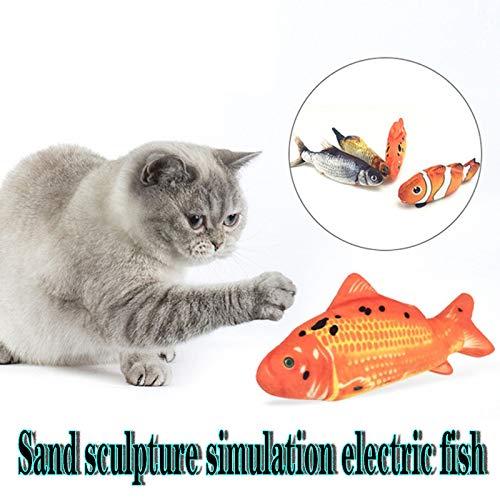 Simulación De Pescado De Juguete Gato De Peluche De Juguete Eléctrico Saltarín para Gatos Juguete Eléctrico para Niños   Un Pez Payaso