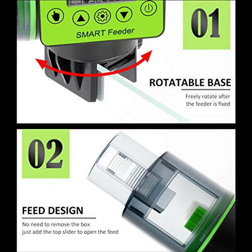 SISHUINIANHUA Alimentador automático electrónico LCD Pez dispensador automático de Comida Temporizador máquina de alimentación automática Acuario de Peces de alimentación del Temporizador