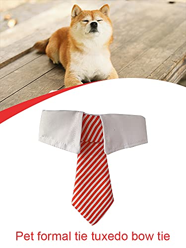 SJZERO Corbata Formal para Perros y Gatos, Disfraz para Mascotas, Esmoquin, Pajarita, Peque?o, Mediano, Gato, Cachorro, Traje Ajustable, Corbatas de Aseo, Rojo L