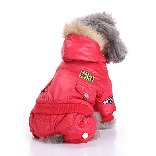 Smoro Abrigo de Invierno Chalecos Chaquetas Traje de Nieve Ropa de Cuatro Patas de la Fuerza aérea para Perros pequeños medianos Grandes