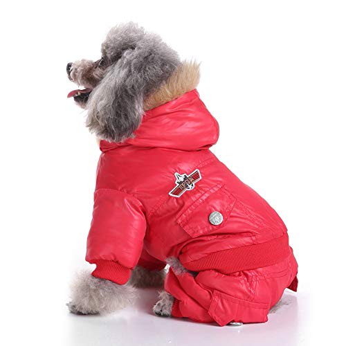 Smoro Abrigo de Invierno Chalecos Chaquetas Traje de Nieve Ropa de Cuatro Patas de la Fuerza aérea para Perros pequeños medianos Grandes