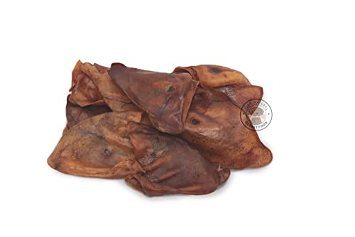 Snack Deshidratado para Perros - Bolsa de 1 kg. - Tiras de Oreja de Cerdo para Perros - 100% Carne de Cerdo - Sin OGM - Mantiene Las Encías Saludables - Fabricado en España - GESPETFOOD