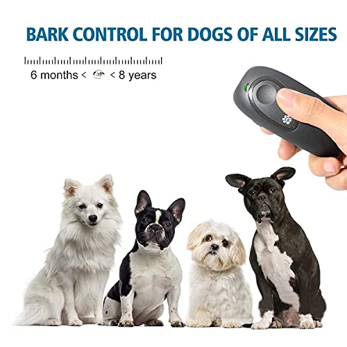 SongDeYTT Dispositivo Anti Ladrido Control de Corteza Ultrasónico Handheld Dog Bark Brecha Disuasor de Comportamiento de Perros para Interiores Y Al Aire Libre de 5M/Gris