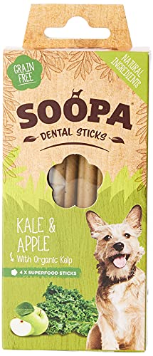 Soopa - Palitos dentales para Perros, 100 g, berza y Manzana