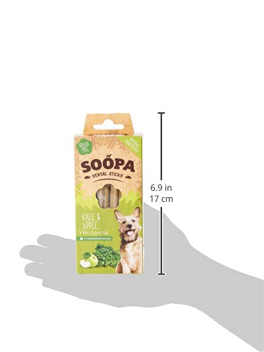 Soopa - Palitos dentales para Perros, 100 g, berza y Manzana