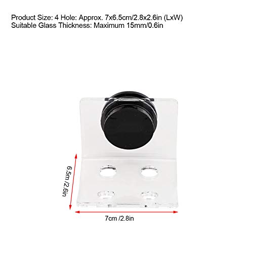 Soporte para estantes de coral para acuario Soporte para estantes de coral para acuario transparente Soporte para acuario con ventosa, Estante para fragmentos de coral para peceras(4 agujeros)