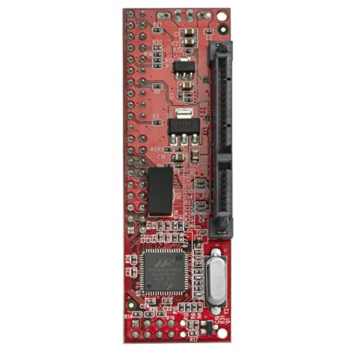 StarTech.com Conversor Adaptador IDE PATA de 40 pines a SATA - Convertidor para Disco Duro SSD - 1x IDE Macho - 1x SATA - 1x SP4 Macho