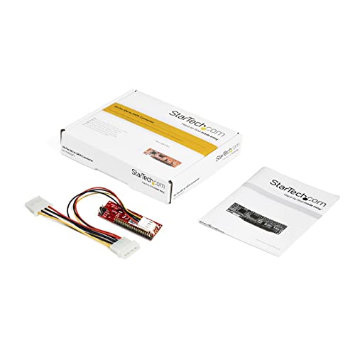 StarTech.com Conversor Adaptador IDE PATA de 40 pines a SATA - Convertidor para Disco Duro SSD - 1x IDE Macho - 1x SATA - 1x SP4 Macho