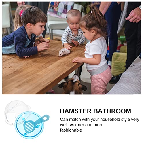 STOBOK Casa de Baño de Baño de de Hámster Casa de Baño de Bañera de Chinchilla de Plástico Recipiente de Baño de de Baño para Animales Pequeños Chinchilla Osos de Oro Oso