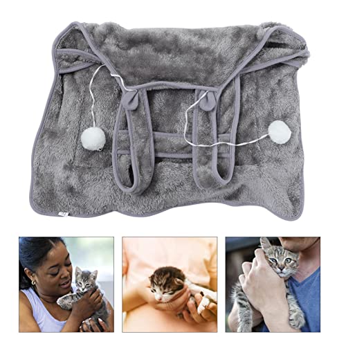 STOBOK Fleece Pet CARRERPORTA Bolsa Gato Sombra de Dormir Holding Delantal Smal Cat Dog Sling Acompañar La Bolsa del Portador con Las Manos de Bolsillo Portador de Hombros Gratis para