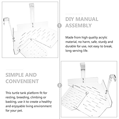 STOBOK Plataforma de Acuario Tortuga Plataforma de Tortuga Muelle Flotante de Plástico Superficie de Reptil para La Relajación Secado Accesorios de Tanque de Tortuga