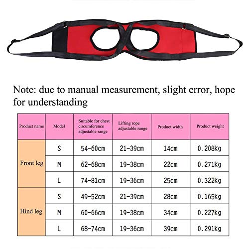 Sunfauo Arnes Perro Grande Arnes Perro Patas Traseras Soporte de Cadera para Perros Perro Levantar Apoyo Caminando Mascota Ayuda Perro Llevar Honda Orange,Front-Leg-l