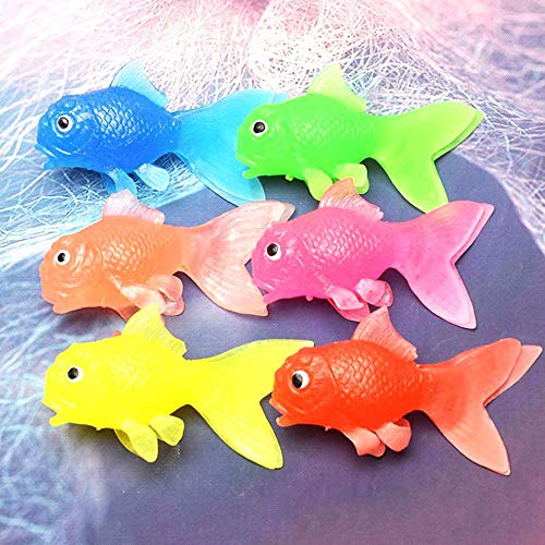 SUNSK Peces de plástico Figuras de Peces de Colores Artificiales Animales Marinos de Plástico Artificial Flotante Peces Decoración para Acuario 10 Piezas (Color de Aleatorios)