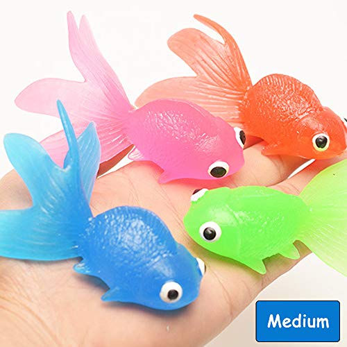 SUNSK Peces de plástico Figuras de Peces de Colores Artificiales Animales Marinos de Plástico Artificial Flotante Peces Decoración para Acuario 10 Piezas (Color de Aleatorios)