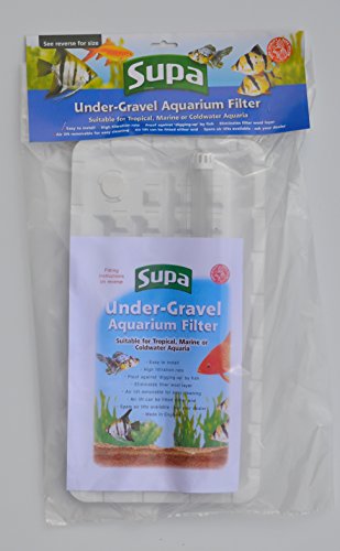 SUPA Filtro de Acuario bajo Grava, 43 x 23 cm, Apto para acuarios Tropicales, Marinos o de Agua fría/pecera, Fabricado en el Reino Unido