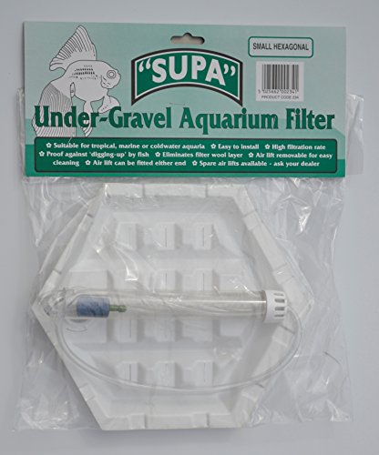 SUPA Filtro de Acuario Hexagonal pequeño de 9 Pulgadas por 4.5 Pulgadas (Paquete de 1) | Adecuado para acuarios Tropicales, Marinos o de Agua fría