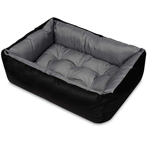 SuperKissen24. - Cama Perro para Perros y Gato - Impermeable - Grande y Mediano Perros - Gris L