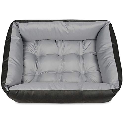 SuperKissen24. - Cama Perro para Perros y Gato - Impermeable - Grande y Mediano Perros - Gris L