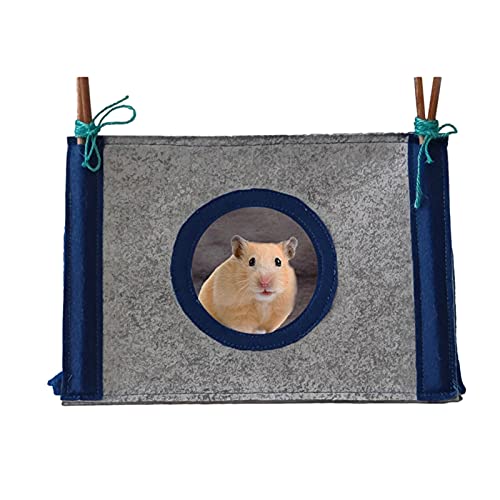 Swide Casa De Refugio para Animales Pequeños, Acogedora Casa Triangular De Refugio para Hámster con Ventana Circular, Tienda De Campaña para Mascotas, Nido De Retiro, Accesorios para Conejos Steady