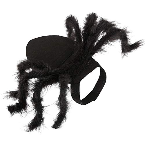 TAKEFUNS Disfraz de Tarántula de Halloween, disfraz de perro araña, patas artificiales de araña, ropa de fiesta de Halloween, ropa de carnaval, trajes de cosplay cálidos para gatos, talla M