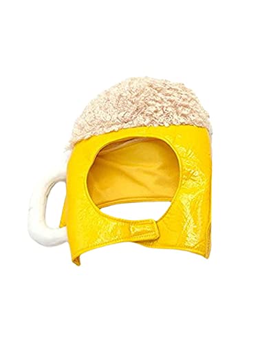 tanbea-ES Lindo sombrero de taza de cerveza novedoso para la cabeza, fiestas de Halloween, sombrero de cerveza, disfraz para gato, gatito, cachorro, mascota, utilizado para decoración brightly